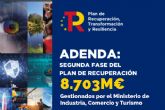 Industria, Comercio y Turismo movilizar ms de 8.700 millones de la adenda al plan de recuperacin para reforzar los PERTEs y los planes tursticos