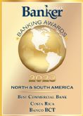 Banco BCT: 'Best Commercial Bank Of The Year' y 'Best Innovation in Retail Banking' Costa Rica