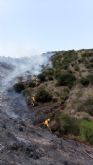 Efectivos del Plan Infomur controlan un incendio forestal en guilas