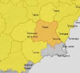 Meteorologa establece aviso de nivel amarillo y naranja, para manana en la Regin de Murcia