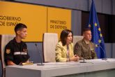 Robles pone en valor el trabajo de la UME y del Ejército en catástrofes como el terremoto de Marruecos y la DANA