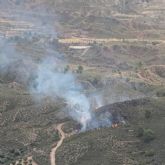 Incendio forestal declarado en El Tolle (Abanilla)