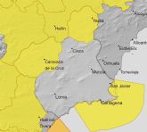 Meteorología establece para mañana día 4 de noviembre avisos de nivel amarillo en la Región de Murcia