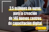 Educacin, Formacin Profesional y Deportes destina ms de 3,5 millones de euros a la creacin de 146 nuevos centros de capacitacin digital