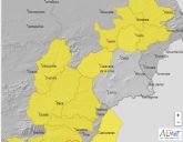 Meteorología ha emitido para hoy aviso de nivel amarillo por viento en Altiplano y Noroeste de la Región de Murcia