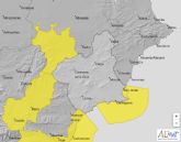 Meteorología ha emitido para mañana aviso de fenómeno adverso nivel amarillo por fenómenos costeros en la Región de Murcia