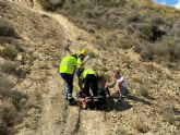 Rescatan a una senderista herida en Puerto Lumbreras