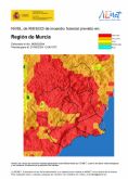 El nivel de riesgo de incendio forestal previsto para hoy viernes es EXTREMO en toda la Regin de Murcia