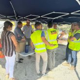 Visita a las obras de renovación del sistema de abastecimiento de agua potable de Mula