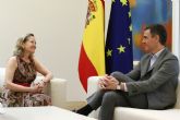 El presidente del Gobierno recibe a la presidenta del Banco Europeo de inversiones, Nadia Calvino