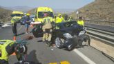 3 heridos en accidente de trfico ocurrido esta manana en la autova Lorca-guilas a su paso por Purias