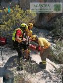 Servicios de emergencias rescatan a una senderista herida en Mula