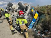 Un camionero herido en accidente de trfico en Abanilla