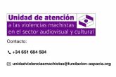 Cultura y la Academia de Cine ponen en funcionamiento la Unidad de Prevención y Atención Contra las Violencias Machistas en el Sector Audiovisual y Cultural