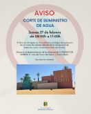 Corte de agua este jueves en Condado de Alhama y alrededores por trabajos en la red