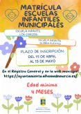 Educación abre del 15 de abril al 15 de mayo el plazo de nuevo ingreso en las Escuelas Infantiles Municipales Educación abre del 15 de abril al 15 de mayo el plazo de nuevo ingreso en las Escuelas Infantiles Municipales