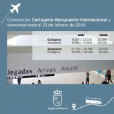 Comienza el nuevo servicio de autobuses que conecta el aeropuerto con Murcia y Cartagena