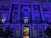 La Glorieta, el Moneo, Palacio Almud, Murcia Ro y Alfonso X se iluminan de azul este viernes por el Da de la Polica