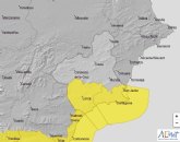 Aviso amarillo para mañana por viento (hasta 70 km/h) y por temporal en la costa