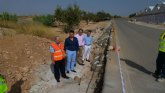 Fomento reconstruye los taludes dañados en la carretera que comunica Avileses con Pozo Aledo