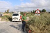 El Ayuntamiento insta a la Confederación a la limpieza urgente del cauce del río Guadalentín