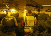 La Guardia Civil desmantela en Alhama de Murcia un grupo delictivo que cultivaba marihuana