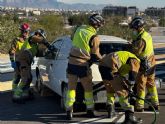 Bomberos Murcia participa en un simulacro de emergencia extrema con múltiples víctimas