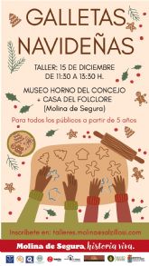 La Concejalía de Turismo organiza un taller de galletas de Navidad en el Horno del Concejo y Casa del Folclore el domingo 15 de diciembre