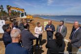 Comienzan en Estrella de Mar los ensayos para eliminar los lodos de las playas del Mar Menor