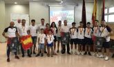 Martnez-Cach recibe a la seleccin de ciclismo de la Regin de Murcia, oro en el Campeonato de España en Edad Escolar