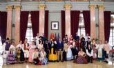 El Alcalde de Murcia recibe a las once agrupaciones que participan en el 55 Festival de Folklore del Mediterrneo