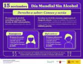 Salud recuerda que evitar el consumo de alcohol es la mejor forma de prevenir numerosas enfermedades