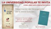 La Universidad Popular de Cartagena presenta el libro ganador del Premio Internacional de Poesa Antonio Oliver Belms