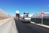 Fase final de las obras de mejora de la carretera que une las pedanas de Los Trragas y Lo Romero en San Pedro del Pinatar