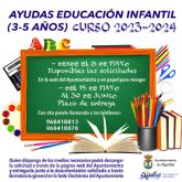 Continúa abierto el plazo de presentación de las solicitudes de ayuda para Educación Infantil