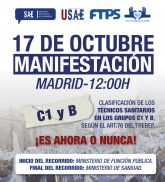 Manifestación de Técnicos Sanitarios en Madrid el 17 de octubre