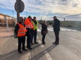 Mejora la seguridad vial en la va que conecta la pedana murciana de Los Martnez del Puerto con Torre Pacheco