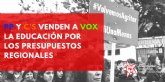 JJSS: 'PP y Ciudadanos venden a VOX la educacin en la regin sacrificando al profesorado'