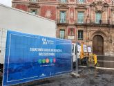 Los trabajos de reparacin del drenaje urbano de la Plaza de Belluga entran en su recta final