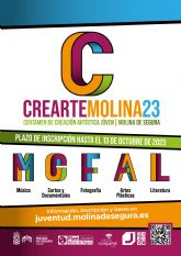 La Concejala de Juventud de Molina de Segura convoca la sptima edicin del Certamen de Creacin Artstica Joven CREARTE 2023