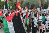 Murcia se paraliza ante una multitudinaria manifestacin de Apoyo al Pueblo Palestino