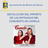 Devolucin del importe de las entradas del concierto de Camela