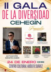 Cehegín celebra la II Gala de la Diversidad reconociendo a entidades y colectivos comprometidos con la inclusión Cehegín celebra la II Gala de la Diversidad reconociendo a entidades y colectivos comprometidos con la inclusión