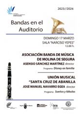 Nuevo concierto del ciclo 'Bandas en el Auditorio' con un programa con msica de Disney y sobre suenos y fbulas