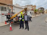 El Ayuntamiento mejora la iluminacin del casco histrico de Los Alczares con la sustitucin de 285 luces LED