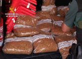 La Guardia Civil se incauta en Murcia de 10 kilos de picadura de tabaco de contrabando