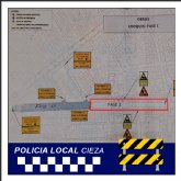 La Polica local informa de los cambios en la ordenacin del trfico por las obras de Camino de Murcia