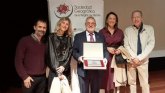 Joaquín Salmerón Juan, diploma como miembro de honor de la Sociedad Geográfica de la Región de Murcia