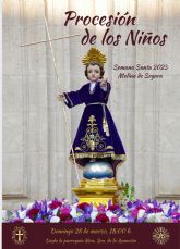 El Cabildo Superior de Cofradías y el Ayuntamiento de Molina de Segura presentan el cartel anuncidor de la Procesión de los Niños 2023, la más joven de cuantas desfilan en la Semana Santa molinense