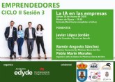 El II Ciclo de Emprendedores anuncia la tercera sesión para el próximo 26 de marzo El II Ciclo de Emprendedores anuncia la tercera sesión para el próximo 26 de marzo